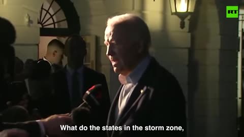 Biden appears to forget about Hurricane Helene despite being there