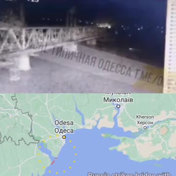 Russia strikes Zatoka Bridge in Odessa