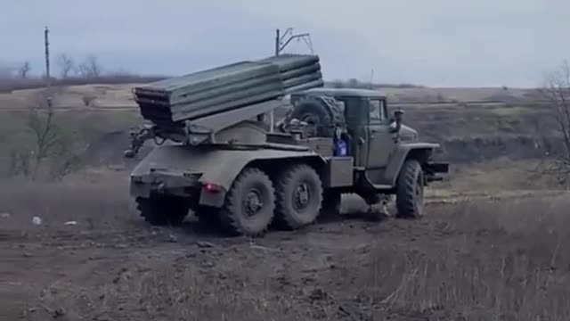 Ukrainians Firing Rockets