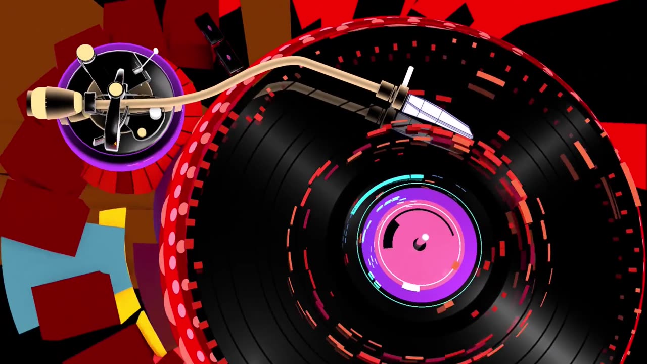 Party/VJ/Video background/Screensaver - Turntable