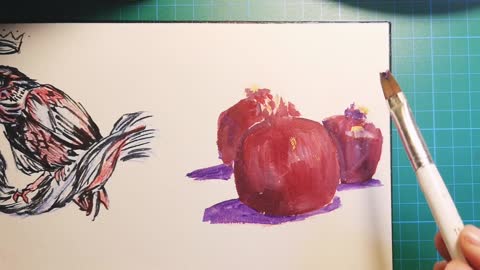 Gouache Pomegranates✏️ || EPISODE 01