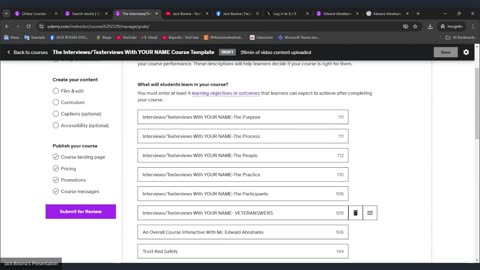 Title: Interviews/Texterviews With Your Name (The Udemy Course Creation) #5