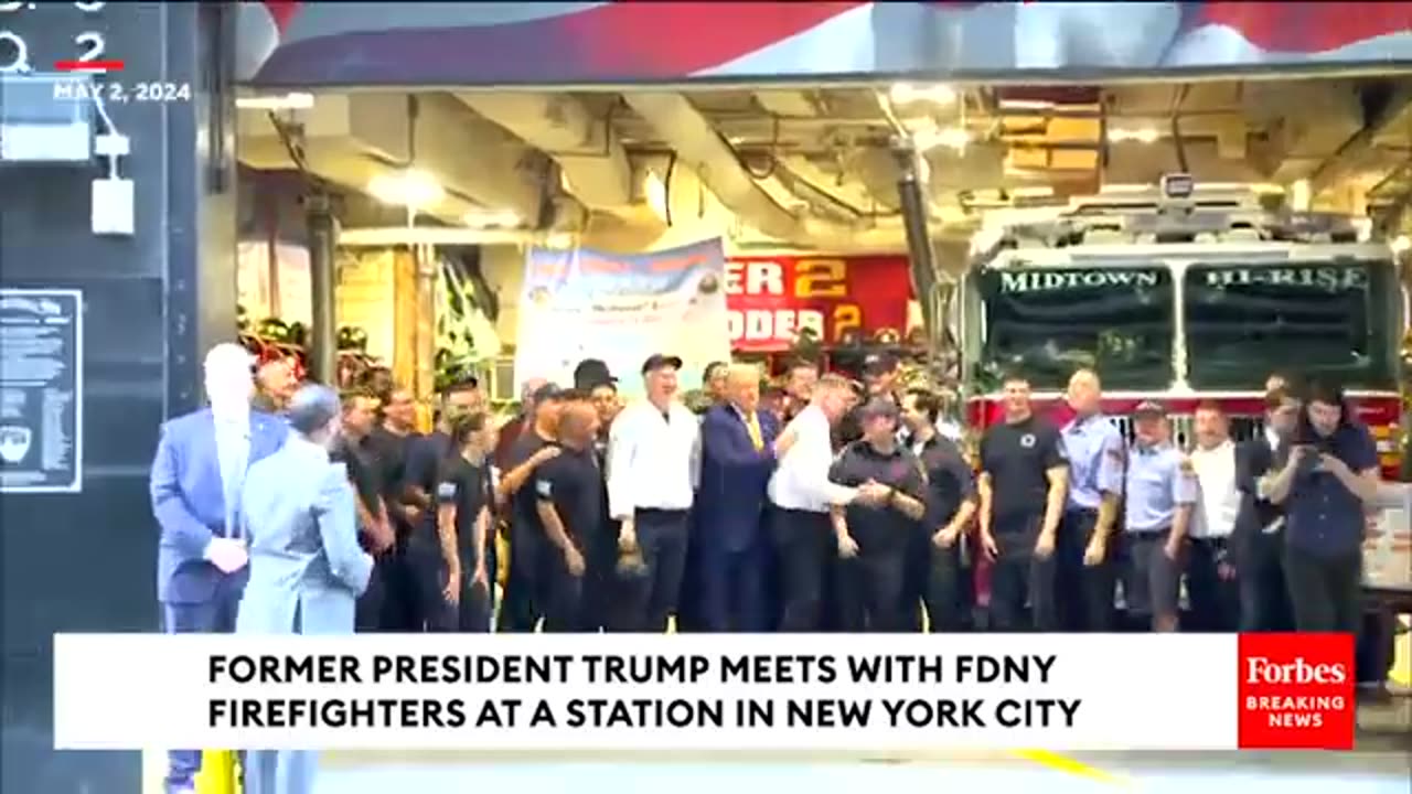 VIRAL MOMENT: Trump Takes Photo With New York City Firefighters In Surprise Visit To Firehouse