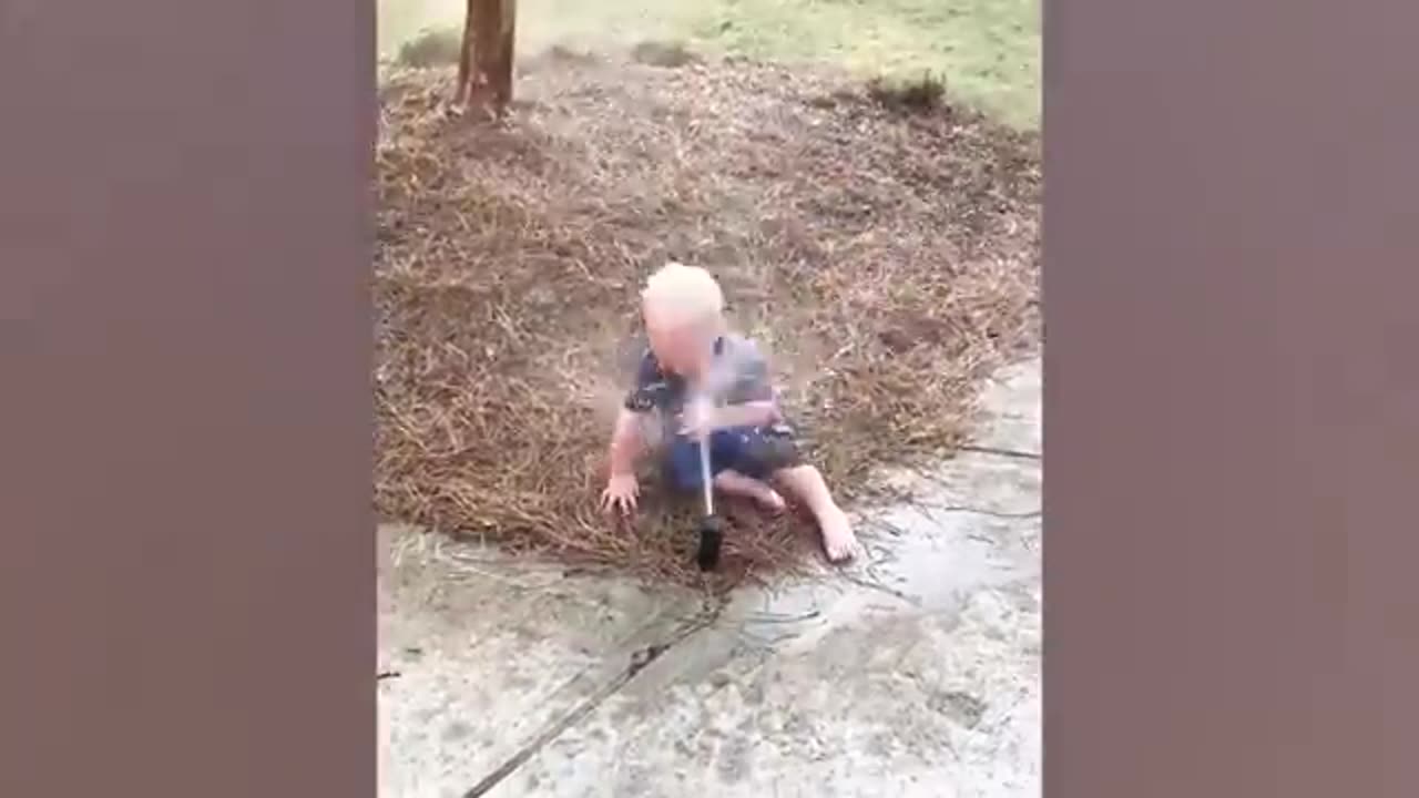 Funny Babies Playing With Water || Baby Outdoor Videos