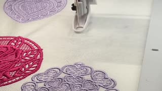 Making lace valentines