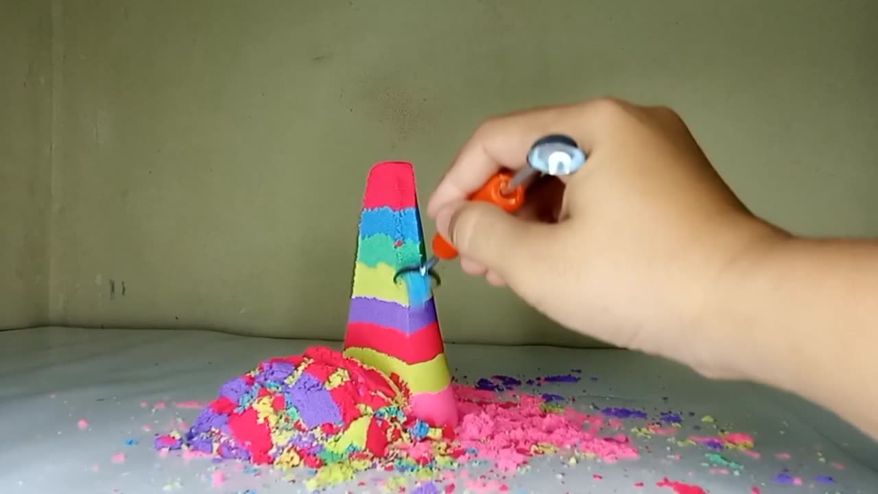 kinetic sand rain with music, very satisfying your feelings part#2