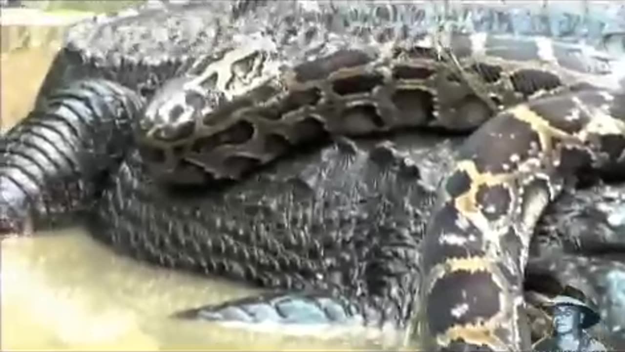 Python vs Alligator 01 -- Real Fight -- Python attacks Alligator