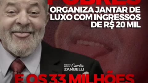 Lula cobra no evento r$ 20.000 o ingresso no aniversário do PT