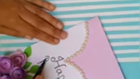 Beautiful handmade birthday card by Drawingzon!