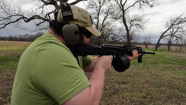 SAIGA 12 SHOTGUN mod and test firing.