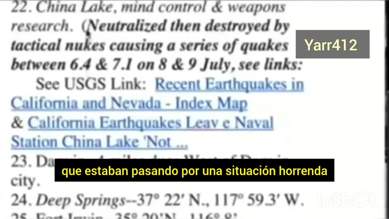 BASES SUBTERRÁNEAS - SECCIÓN 1 35.927 niños rescatados de una gigantesca instalación subterránea