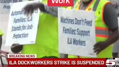 BREAKING‼️PORT STRIKE IS OVER 45,000 WORKERS BACK ON FRIDAY FOR WORK