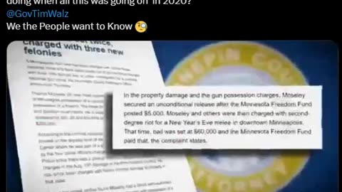 TIM WALZ, ALLOWED CRIMINAL ELEMENTS TO BURN AND LOOT THE CITY OF MINNEAPOLIS.