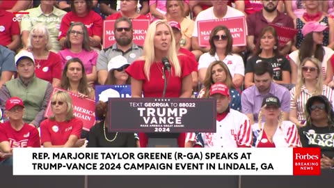 BREAKING NEWS- Marjorie Taylor Greene Castigates 'Border Czar' Kamala Harris At Vance Georgia Rally