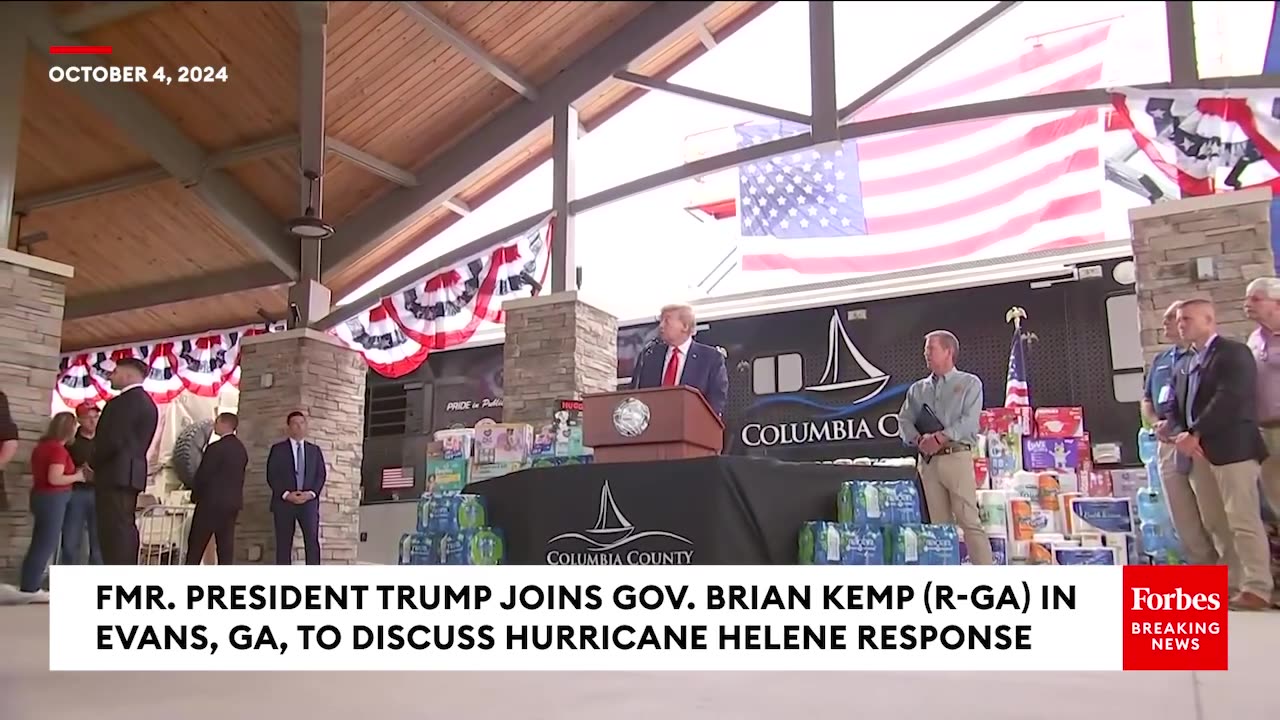 BREAKING NEWS- Trump And Brian Kemp Unite In Georgia To Discuss Hurricane Helene Response Efforts