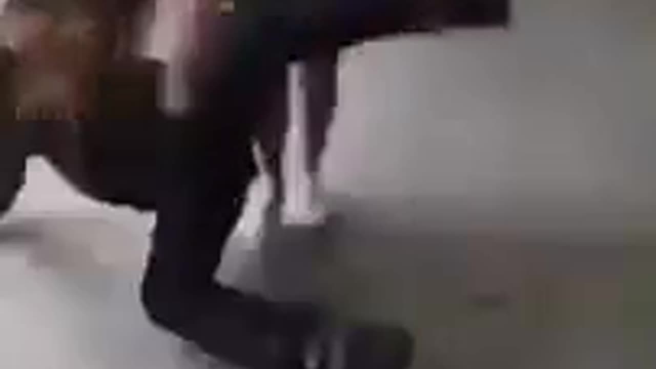 Teen girl knocks out teenage boy with knee to the face