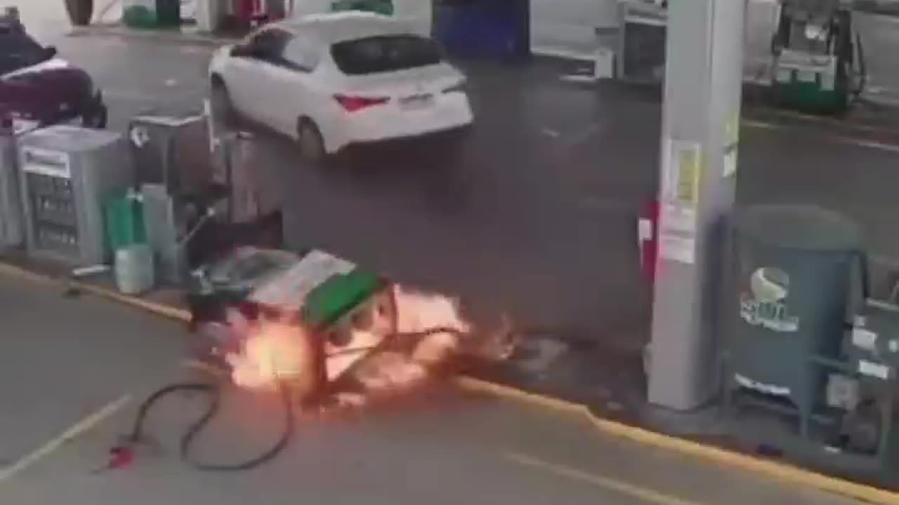 Gas Station catches fire