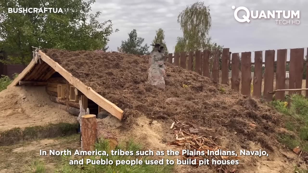 Man Builds 2-Room Log CABIN Underground | Start to Finish by @bushcraftua1