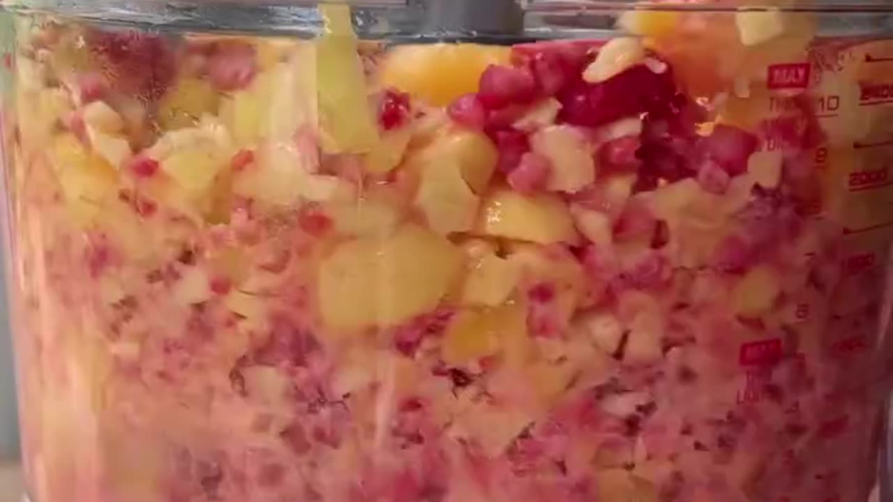 3-ingredient Peach Raspberry Sorbet 🍑