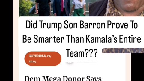 Did Trump Son Barron Prove To Be Smarter Than Kamala’s Entire Team???