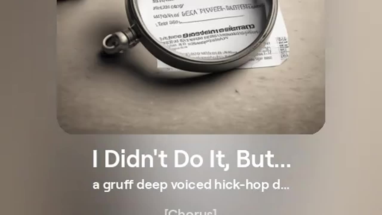 I Didn't Do It, But...