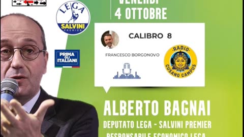 🔴 Intervista radiofonica all'On. Alberto Bagnai a "Calibro 8" su Radio Cusano (04.10.2024)