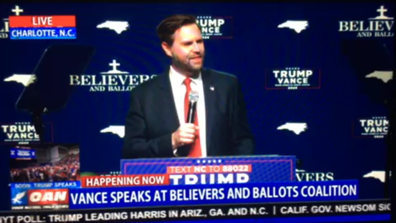 Vance speaks at believers & ballots coalition Monday 07:03 pm