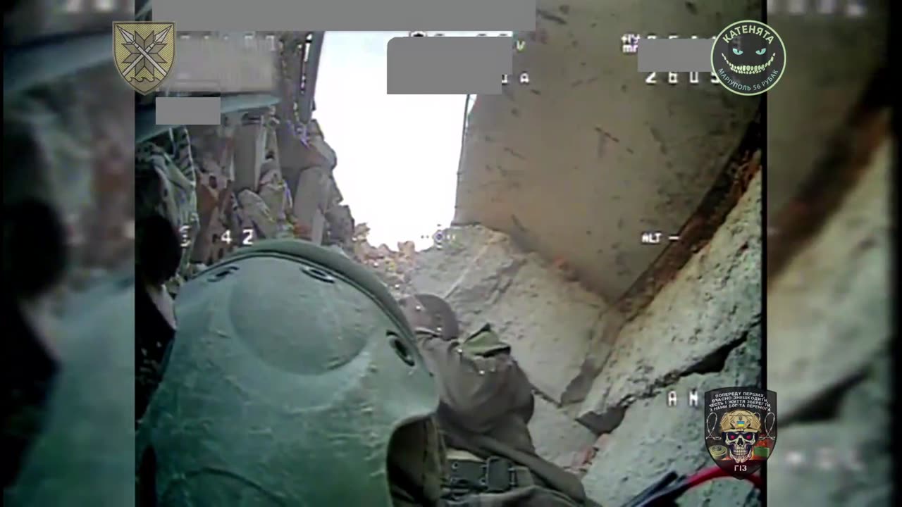 Russian Soldier Dealing with Unexploded Drone is Hit with Another