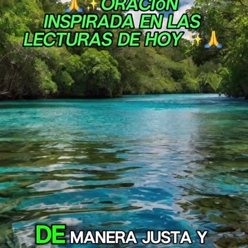🙏✨Oración Inspirada en las Lecturas de Hoy ✨🙏