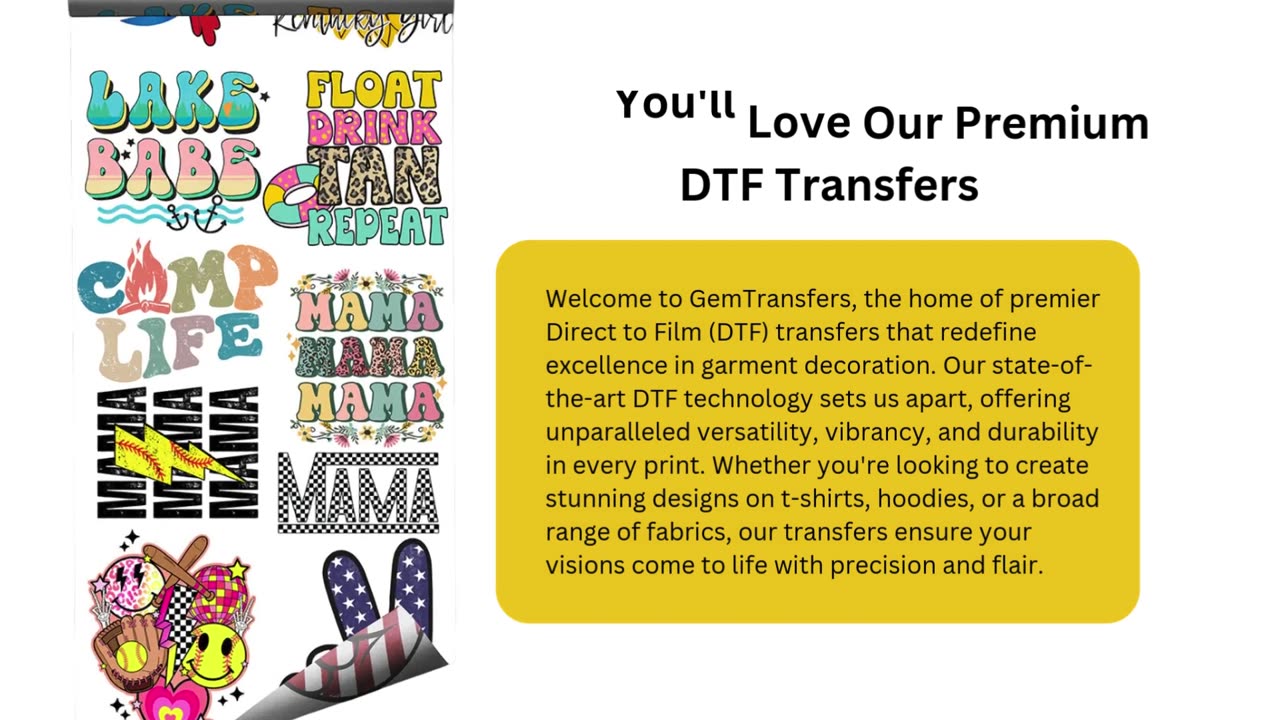 Custom Direct to Film - DTF Transfers - We Print You Press