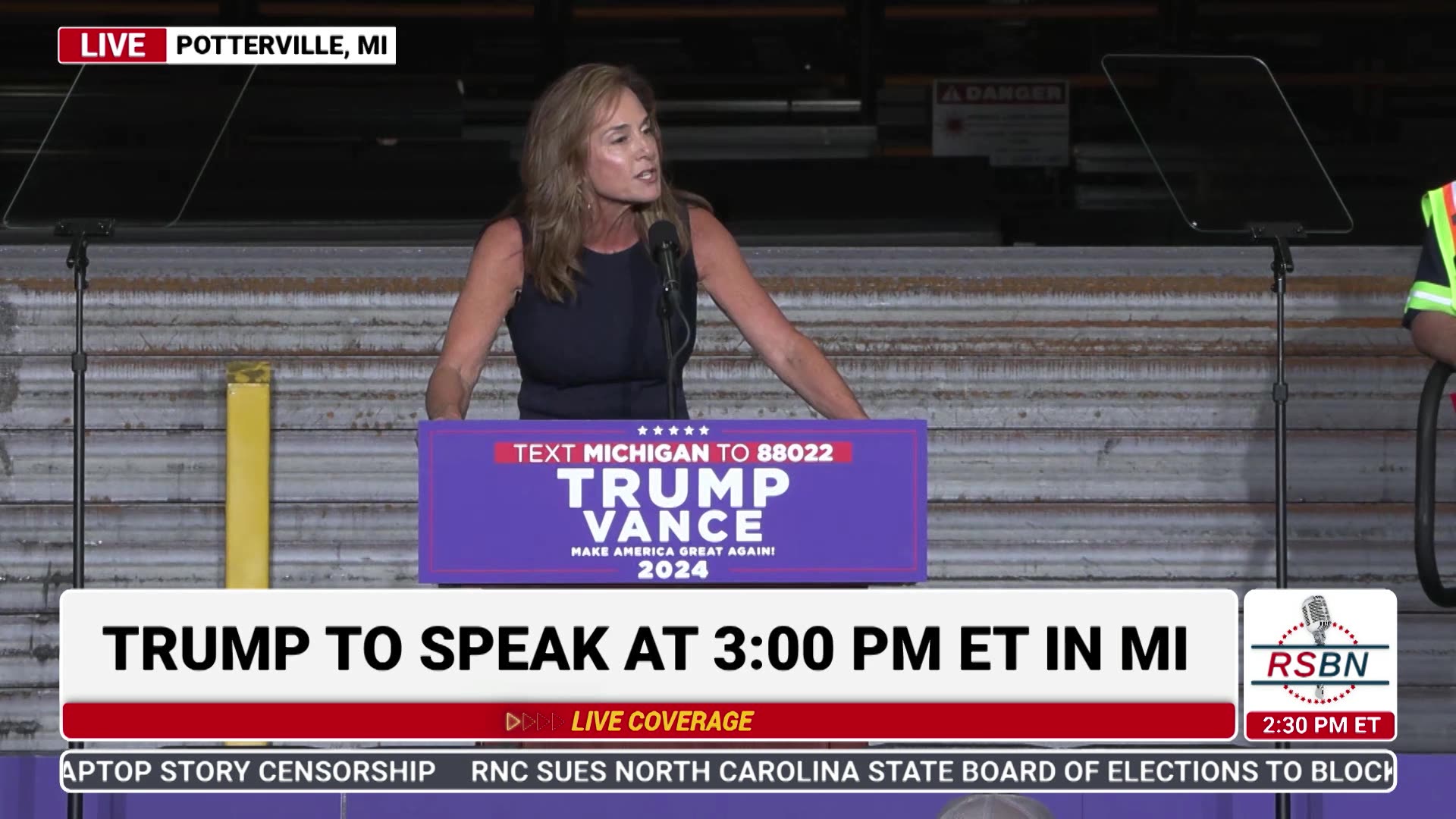 FULL SPEECH: Lisa McClain Speaks at Trump Event in Potterville Michigan - 8/29/24