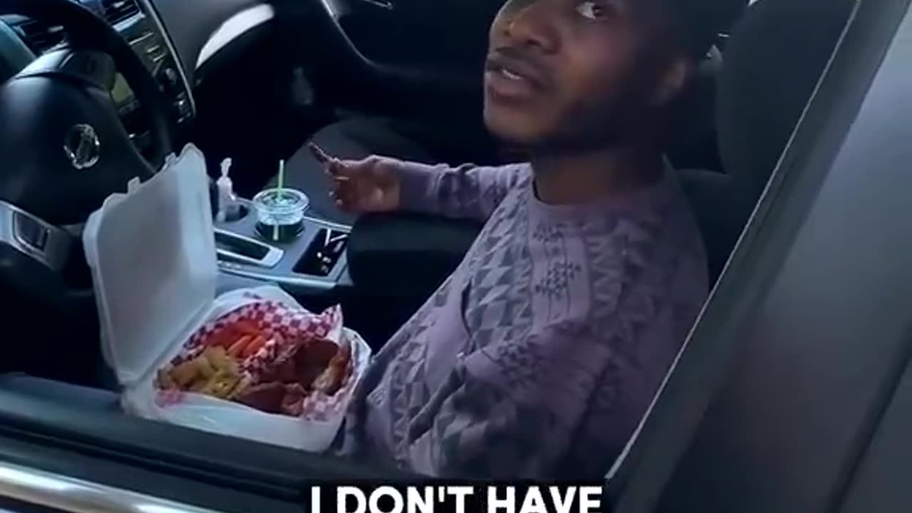 Uber Eats Driver Eats Food In Front Of Customer's House
