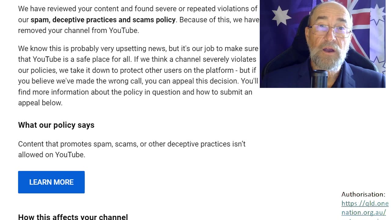 Banned from YouTube already!