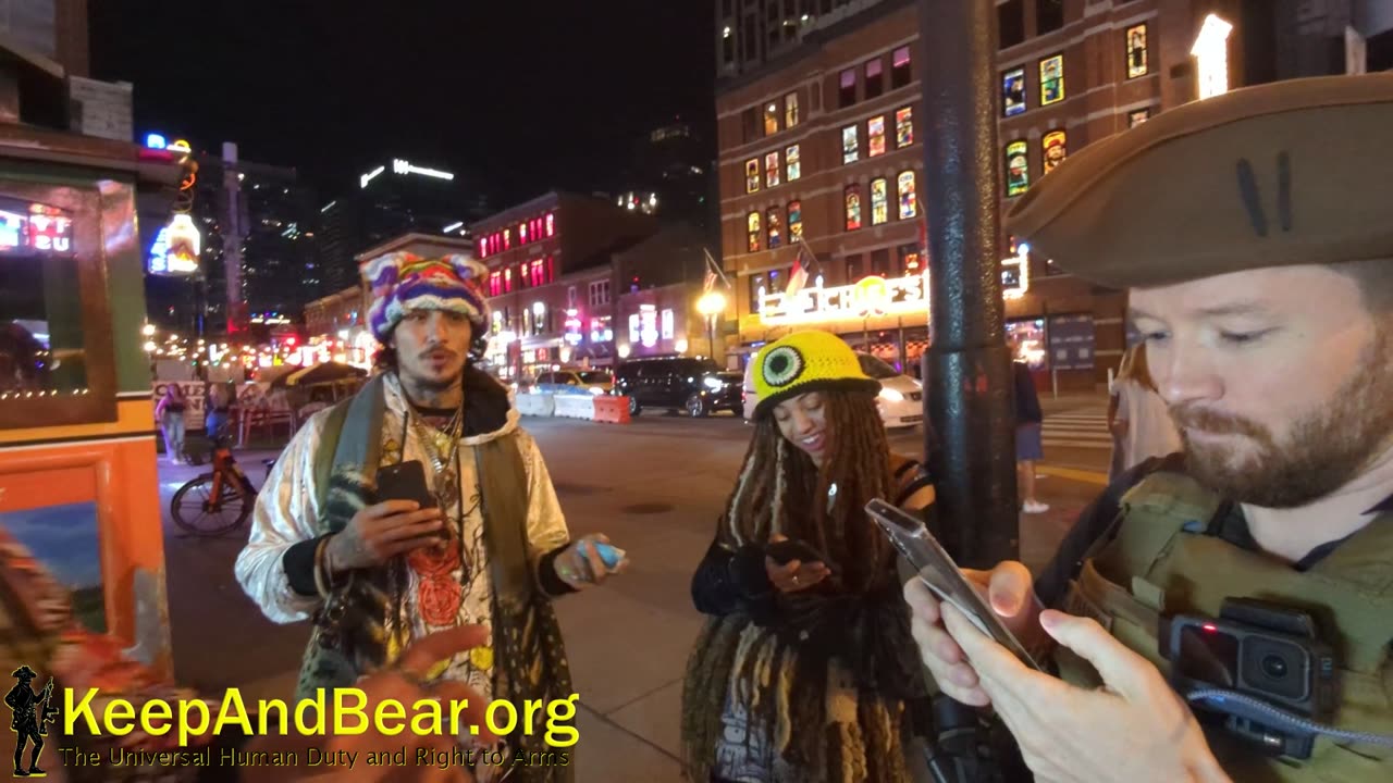 Open carry AR-15 outreach in Nashville, TN downtown on famous Broadway strip. Gun Giveaway Drawing