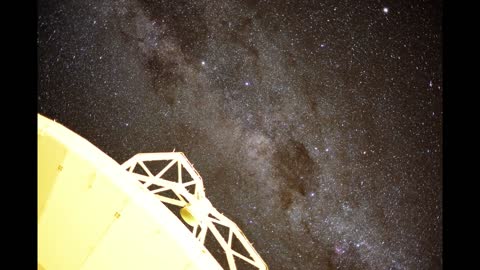 ALMA PM01 antenna in the starry night