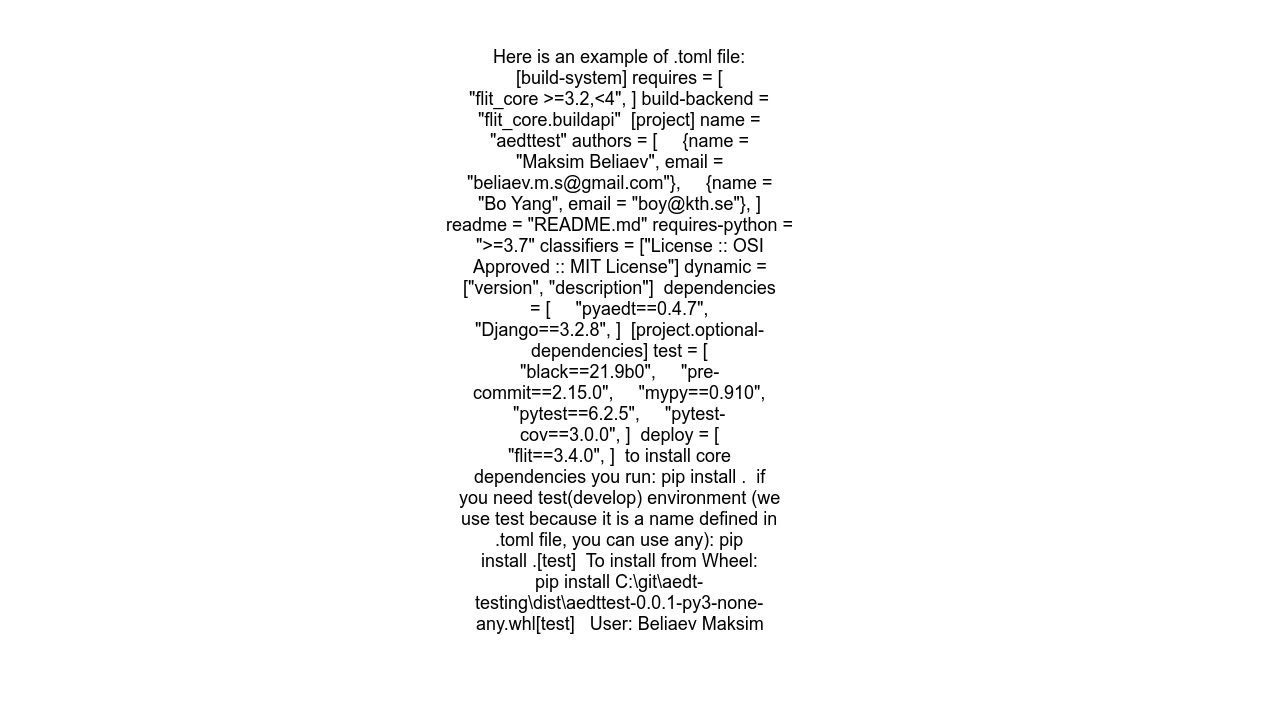 Download dependencies declared in pyprojecttoml using Pip
