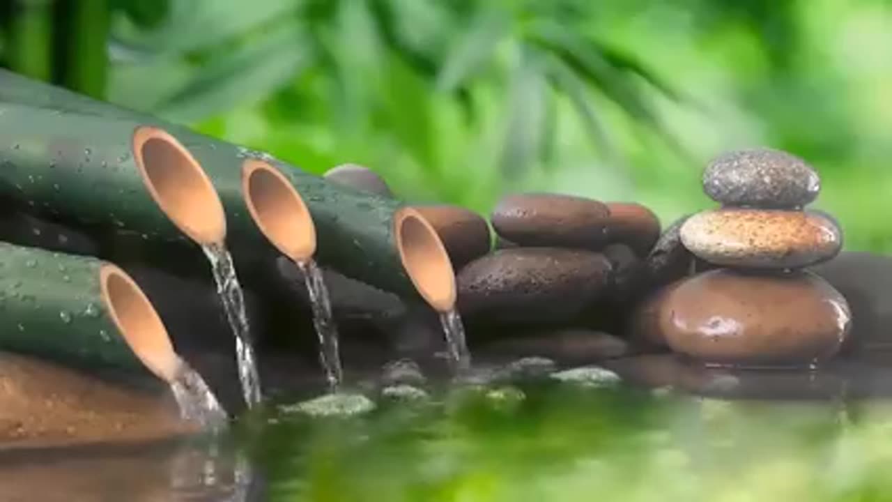 [Instantly Eliminate Insomnia In 5 Minutes] With Piano Music and Bamboo Water Fountain