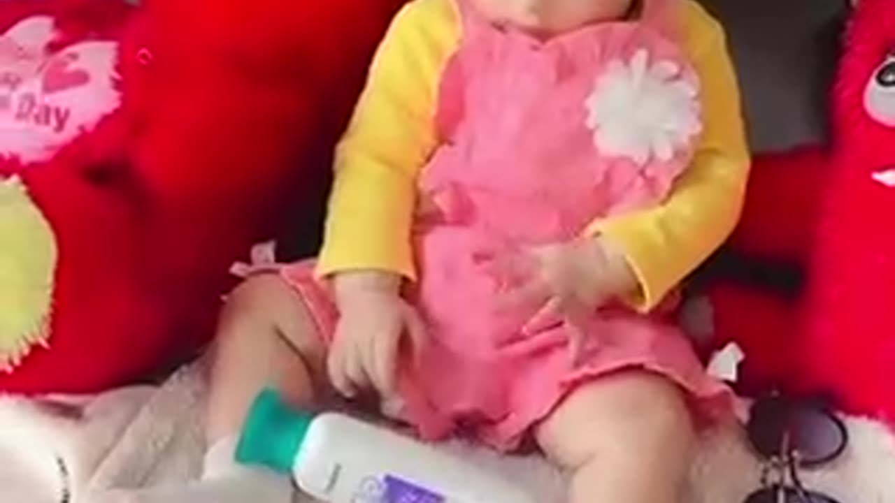 Cute baby reaction