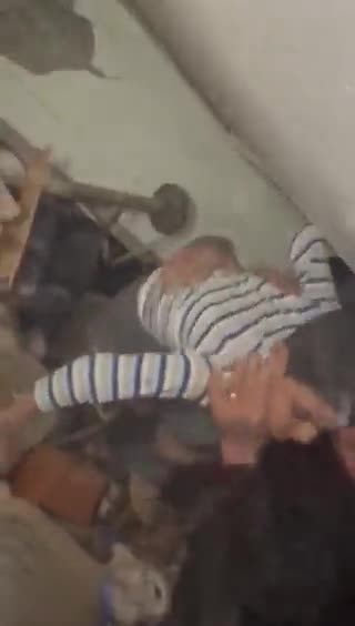 Survivors being rescued from the rubble in Hatay Province, Turkey