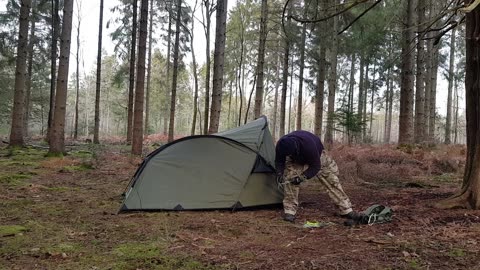 Removing the tent stakes from the Snugpak scorpion 3. 22nd Jan 2023