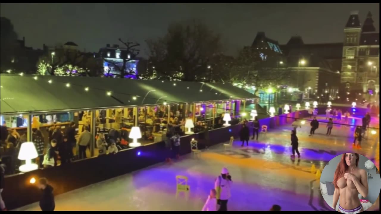 AMSTERDAM IS BACK ice Skating Rink in MUSEUMPLEIN Netherlands