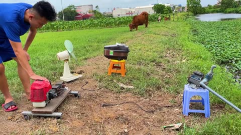 I make 220v Electric Generator from a Microwave Transformer