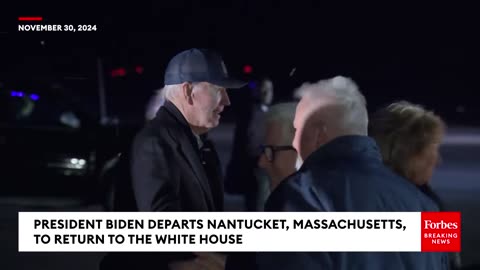 President Biden Departs Nantucket, Massachusetts, To Return To The White House