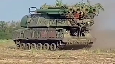 Ukrainian Buk SAM Firing at Russian Missiles