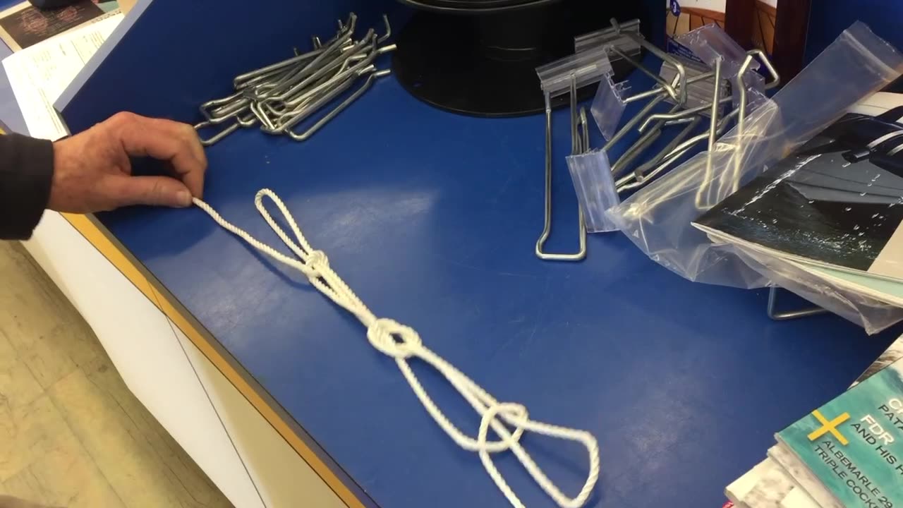 Portuguese Man of War Knot Demonstrated By Retired Tanker Captain Bill.