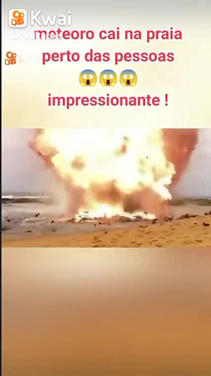 Meteor Falls On Beach Close To People Awesome