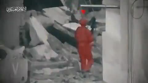 A sniper of Al-Qassam Brigades has shared footage of an Israeli soldier being shot.