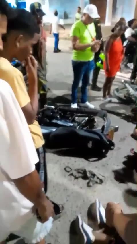 Accidente de motos en Olaya Herrera