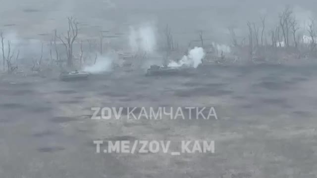 Clip of RAF Marines assault on a Ukrainian position near Vuhledar