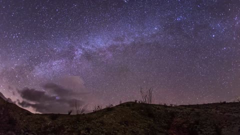 Desert night sky time lapse 1